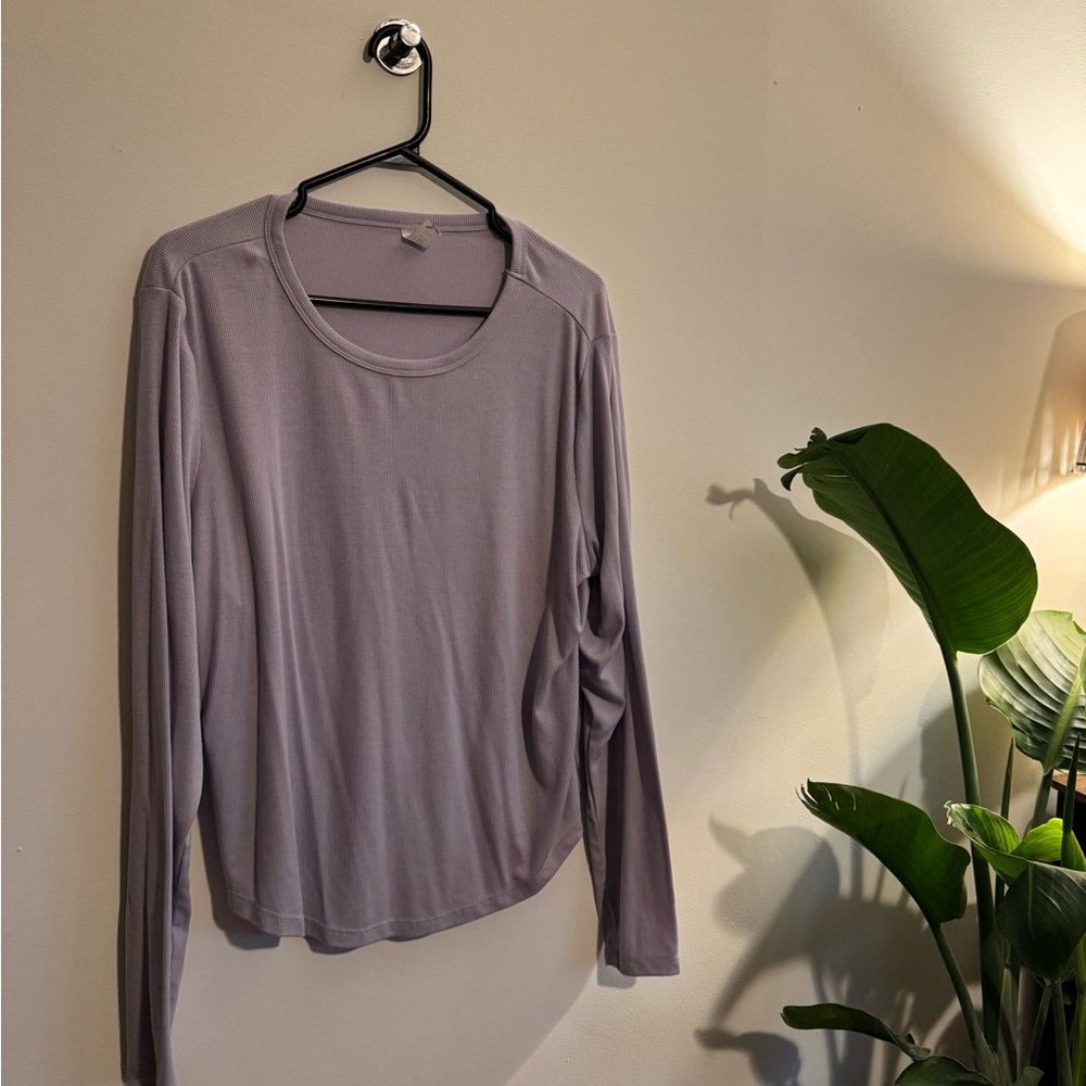 Old Navy Purple Long Sleeve Relaxed Tee